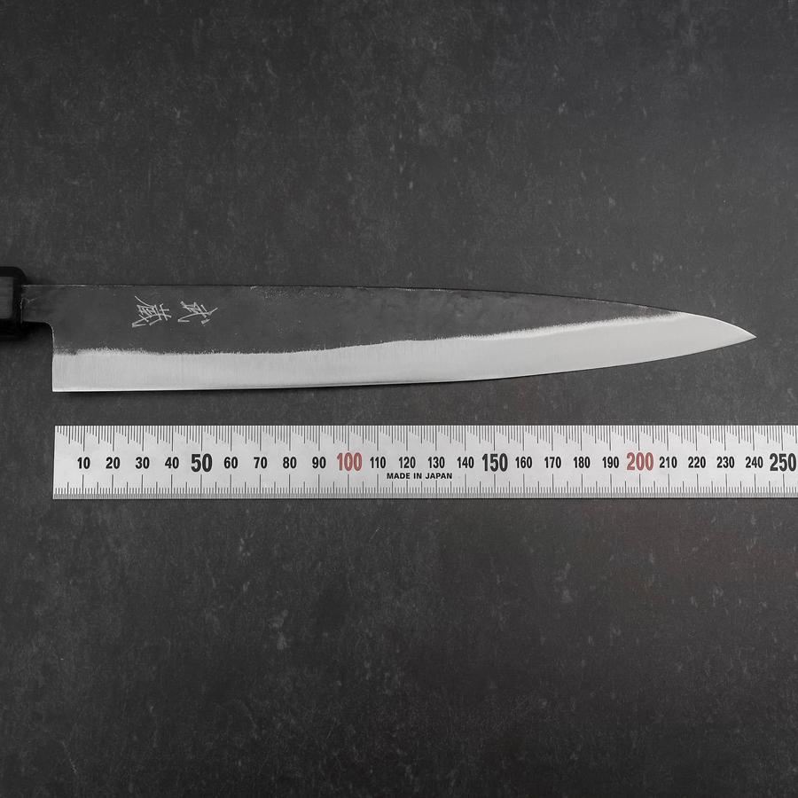 Sujihiki Blue Steel #2 Kurouchi Dark Blue Urushi Handle 240mm