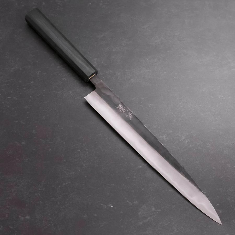 Sujihiki Blue Steel #2 Kurouchi Dark Blue Urushi Handle 240mm
