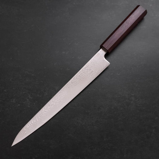 Sujihiki SLD Damascus Purple Urushi Handle 240mm