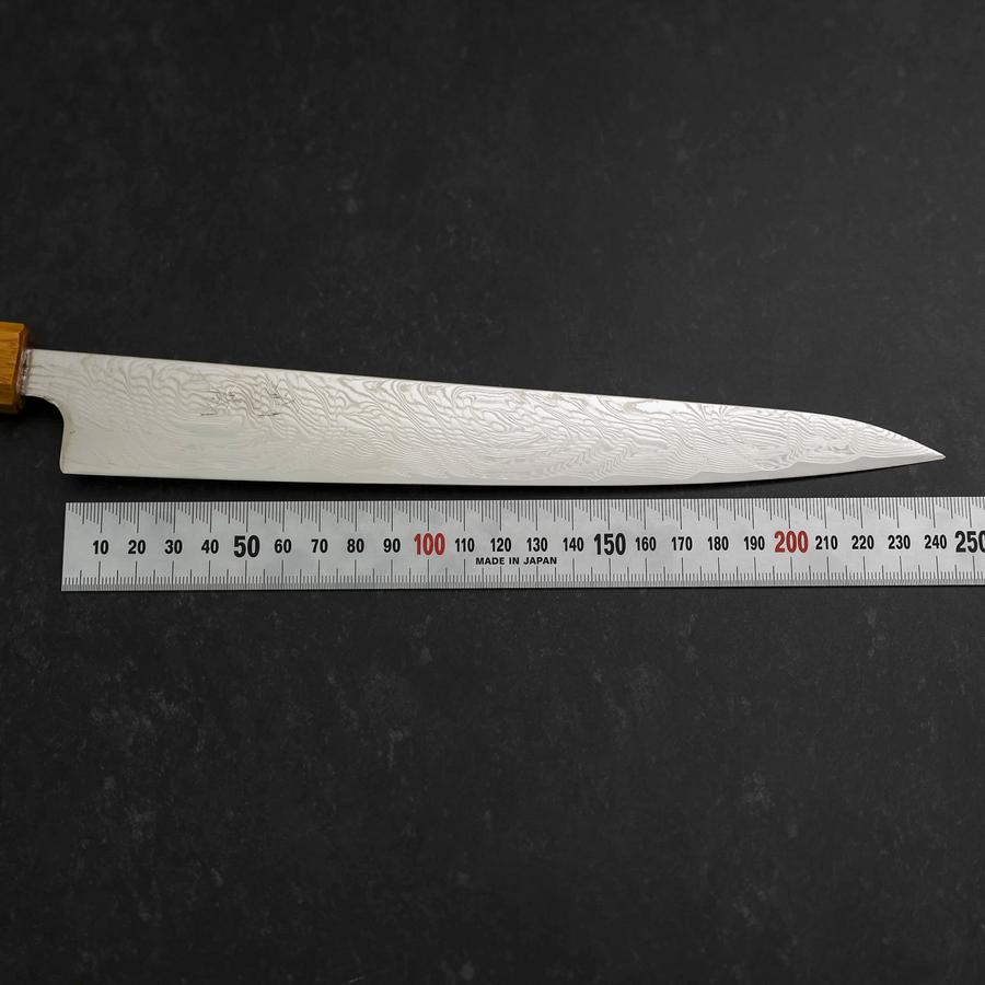 Sujihiki SLD Wave Damascus Oak Handle 240mm