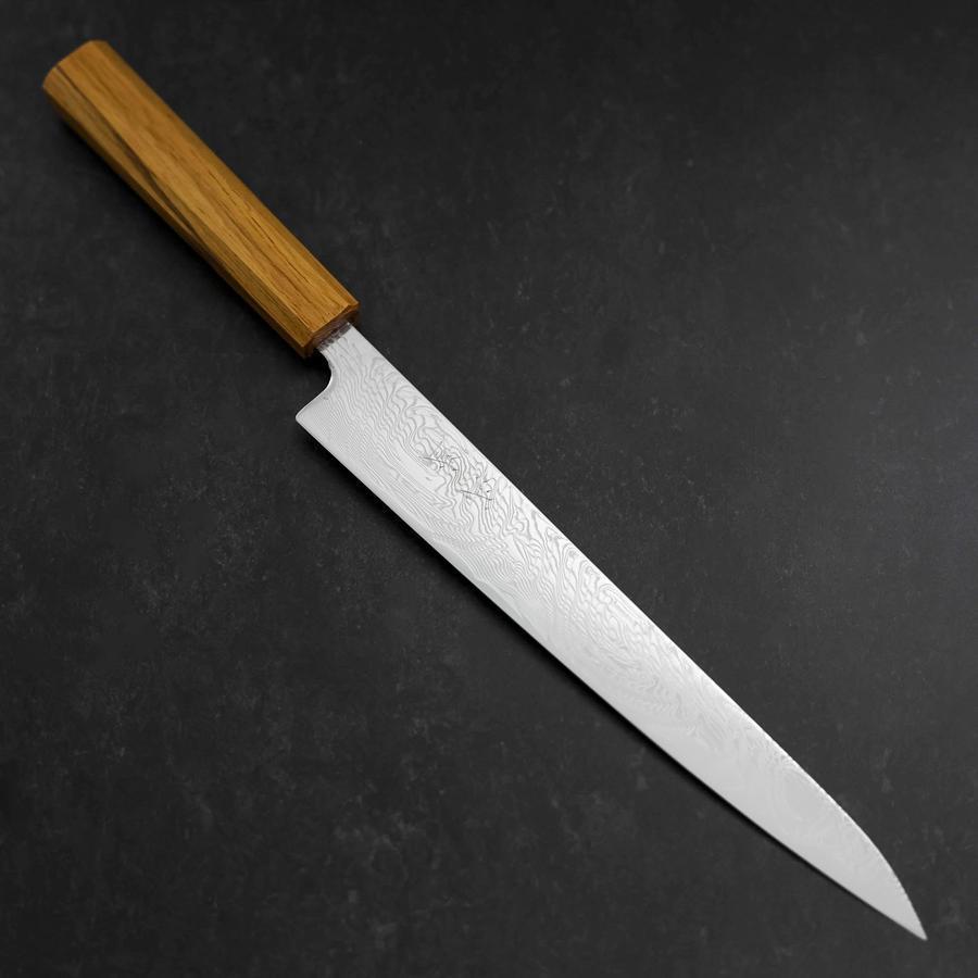 Sujihiki SLD Wave Damascus Oak Handle 240mm