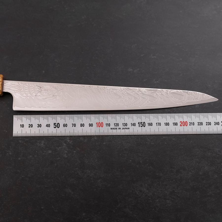 Sujihiki SLD Wave Damascus Yaki Urushi Handle 240mm