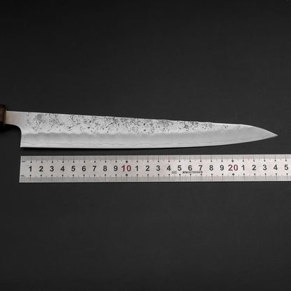 Sujihiki Silver Steel #3 Nashiji Sumi Urushi Handle 240mm