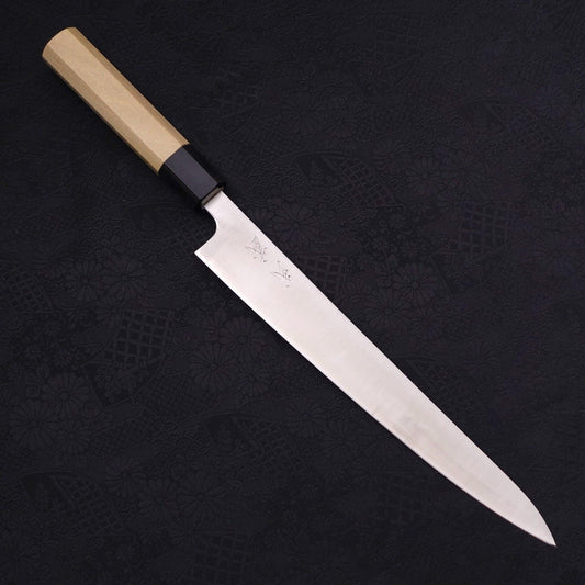 Sujihiki Silver Steel #3 Polished Buffalo Magnolia Handle Handle 240mm