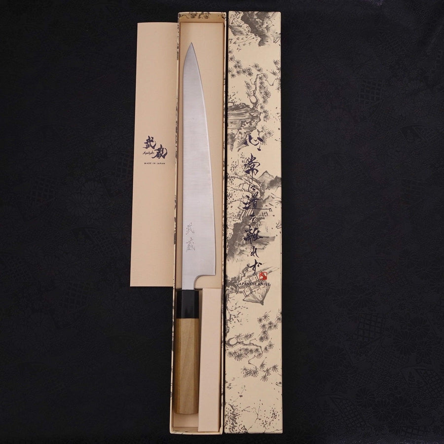 Sujihiki Silver Steel #3 Polished Buffalo Magnolia Handle Handle 270mm