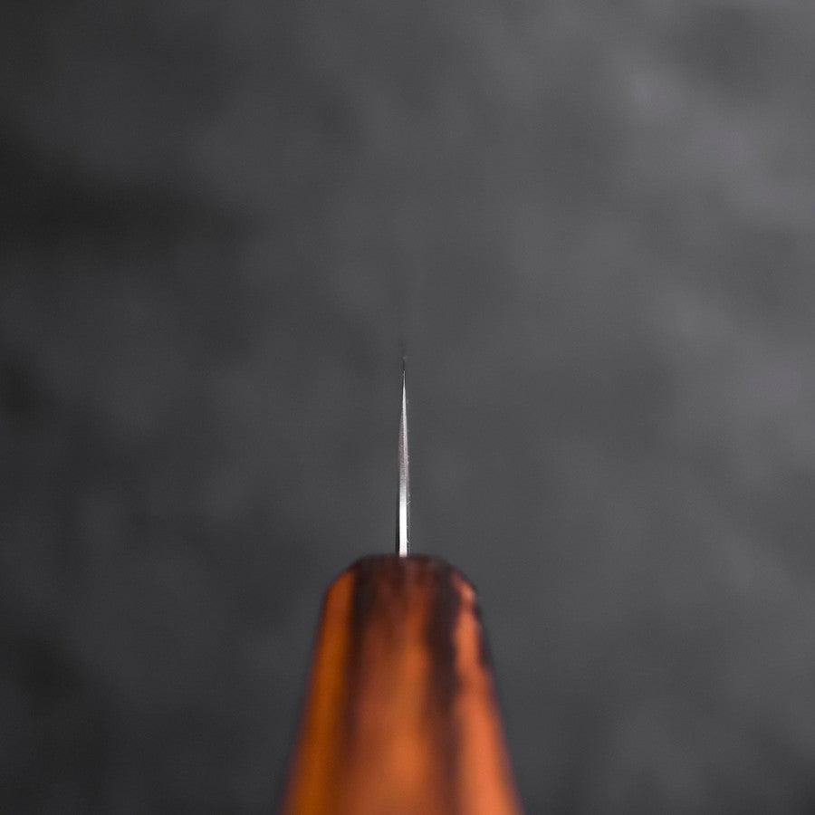 Sujihiki Stainless Clad Blue Super Polished Sumi Urushi Handle 240mm