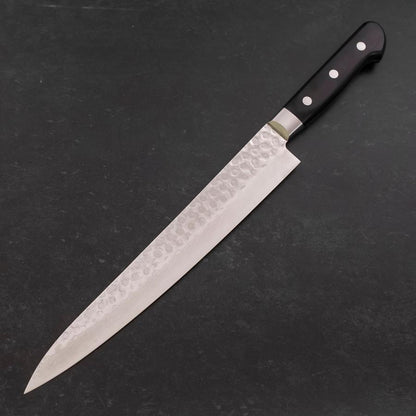 Sujihiki VG-10 Tsuchime Damascus Black Western Handle 245mm