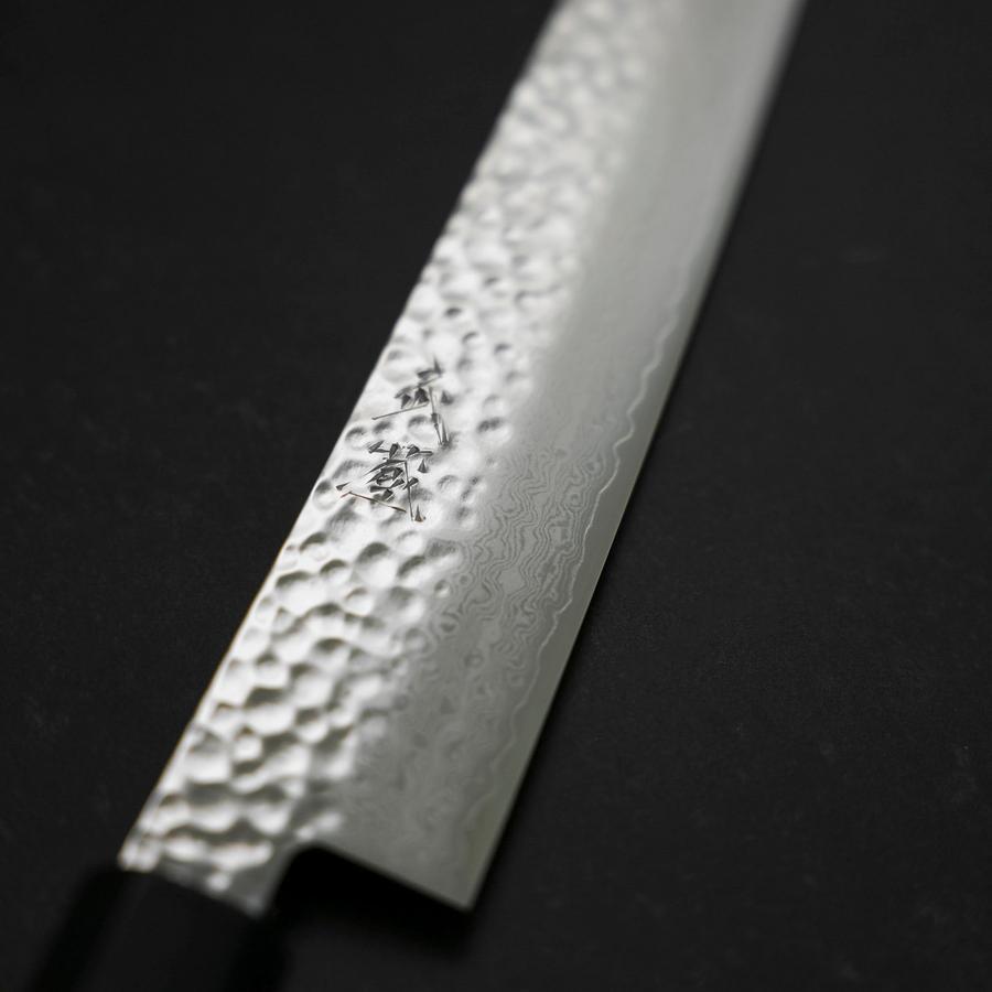 Sujihiki VG-10 Tsuchime Damascus Walnut Handle 240mm