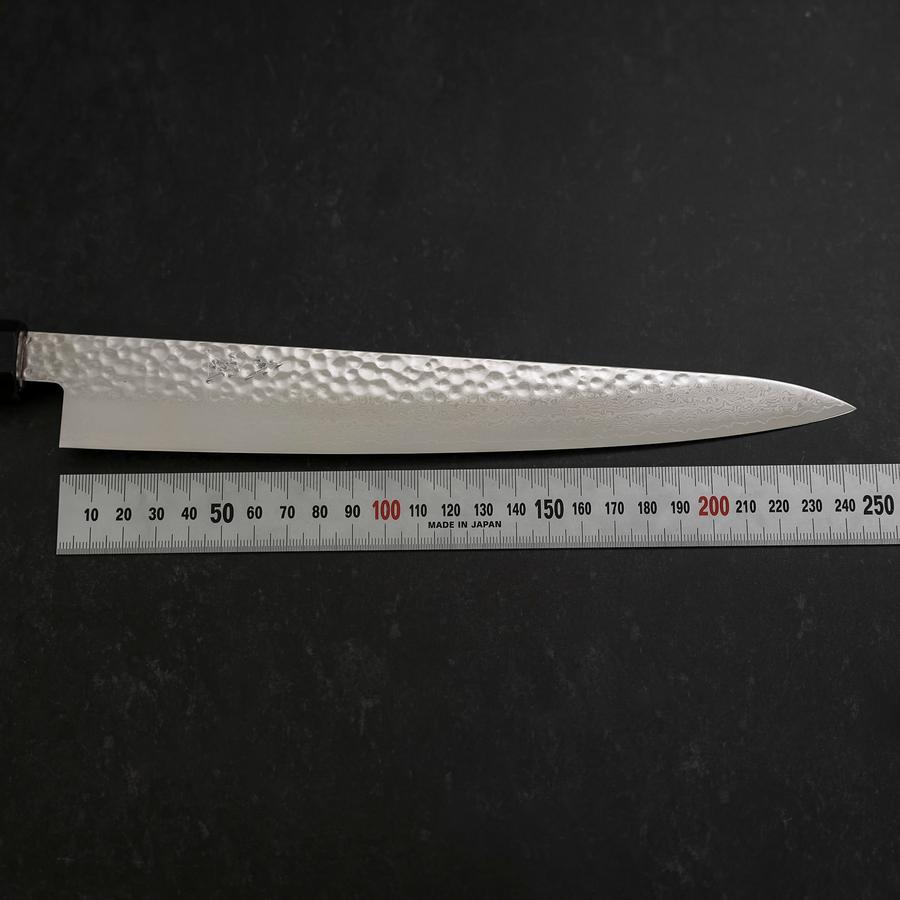 Sujihiki VG-10 Tsuchime Damascus Walnut Handle 240mm