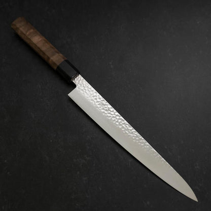 Sujihiki VG-10 Tsuchime Damascus Walnut Handle 240mm