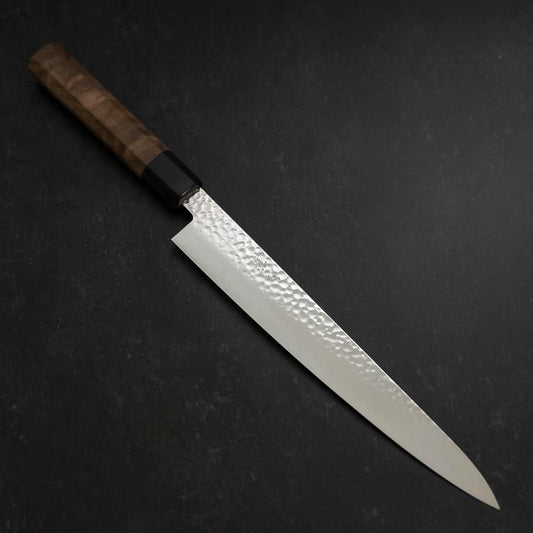 Sujihiki VG-10 Tsuchime Damascus Walnut Handle 240mm