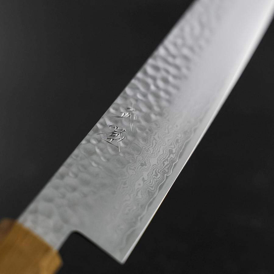 Sujihiki VG-10 Tsuchime Damascus Yaki Urushi Handle 240mm