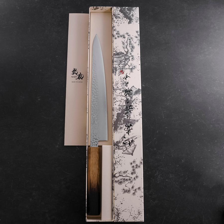Sujihiki VG-10 Tsuchime Damascus Yaki Urushi Handle 240mm
