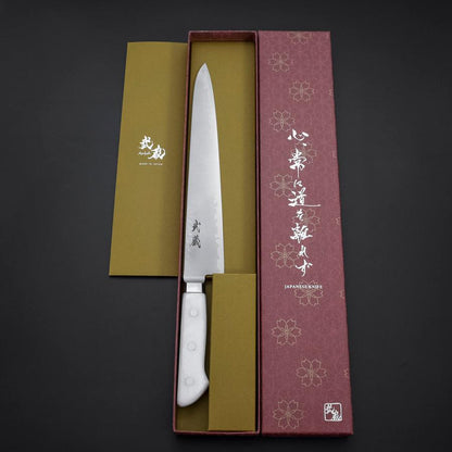 Sujihiki VG-5 Tsuchime Western White Marble Handle 240mm