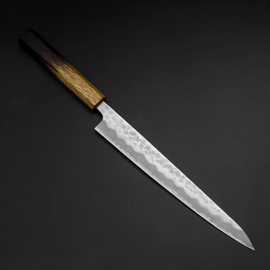 Sujihiki White Steel #2 Tsuchime Yaki Urushi Handle 240mm