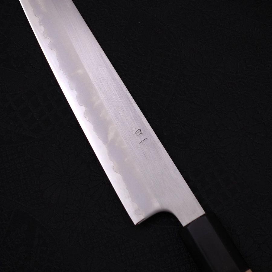 Sujihiki White Steel #1 Stainless Clad Buffalo Magnolia Handle 240mm