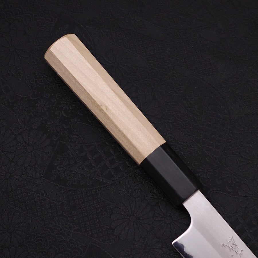 Sujihiki White Steel #1 Stainless Clad Buffalo Magnolia Handle 240mm