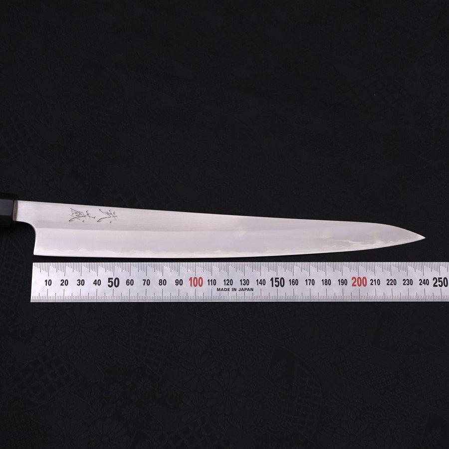 Sujihiki White Steel #1 Stainless Clad Buffalo Magnolia Handle 240mm