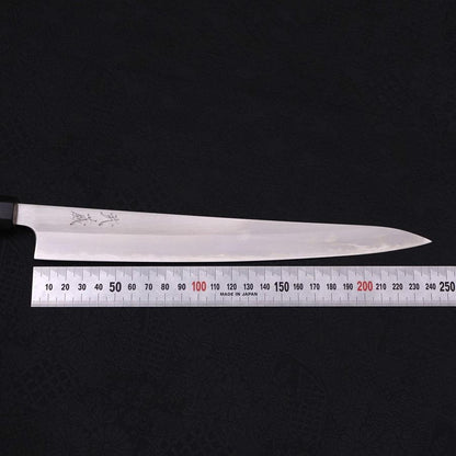 Sujihiki White Steel #1 Stainless Clad Buffalo Magnolia Handle 240mm
