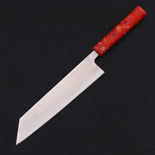 Tsushima Knife Kiritsuke VG-10 Damascus Ocean Red Handle 210mm