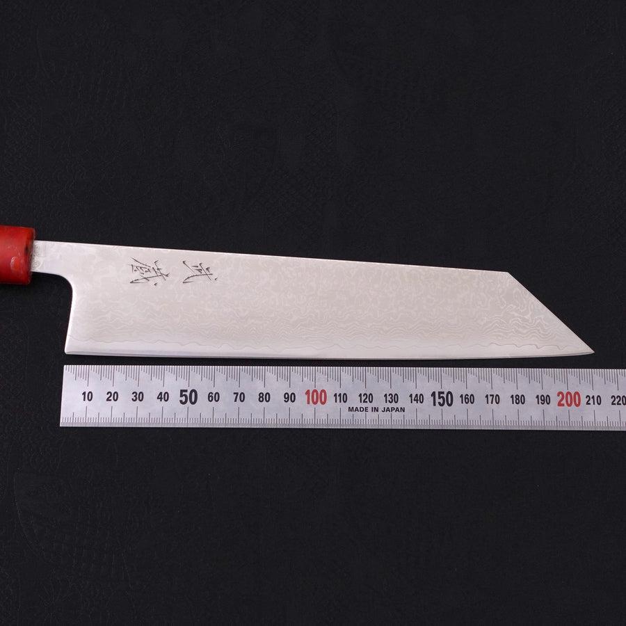 Tsushima Knife Kiritsuke VG-10 Damascus Ocean Red Handle 210mm