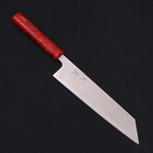 Tsushima Knife Kiritsuke VG-10 Damascus Ocean Red Handle 210mm