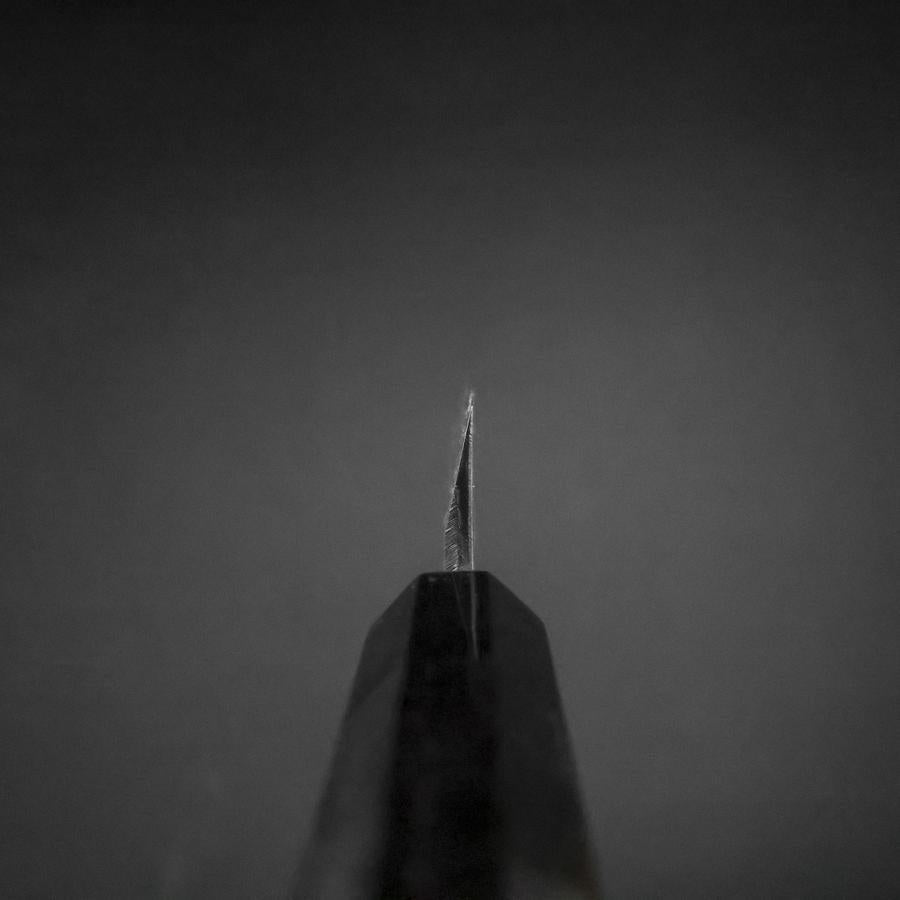 Unagisaki (Edo) Blue Steel #1 Hon-Kasumi Buffalo Ebony Handle 150mm