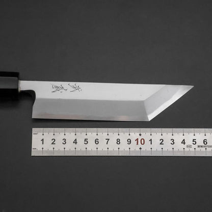 Unagisaki (Edo) Blue Steel #1 Hon-Kasumi Buffalo Ebony Handle 150mm