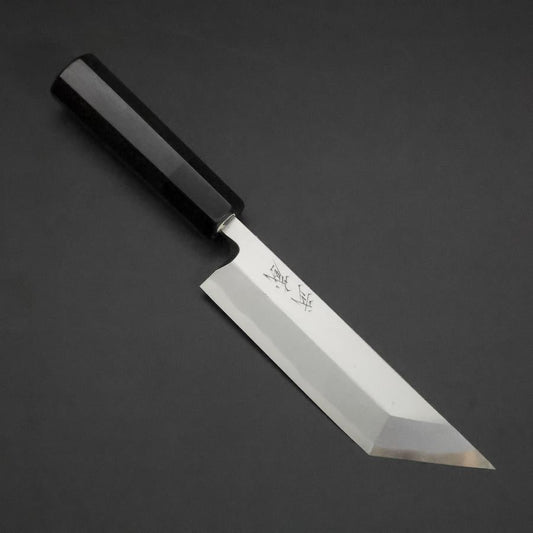 Unagisaki (Edo) Blue Steel #1 Hon-Kasumi Buffalo Ebony Handle 150mm