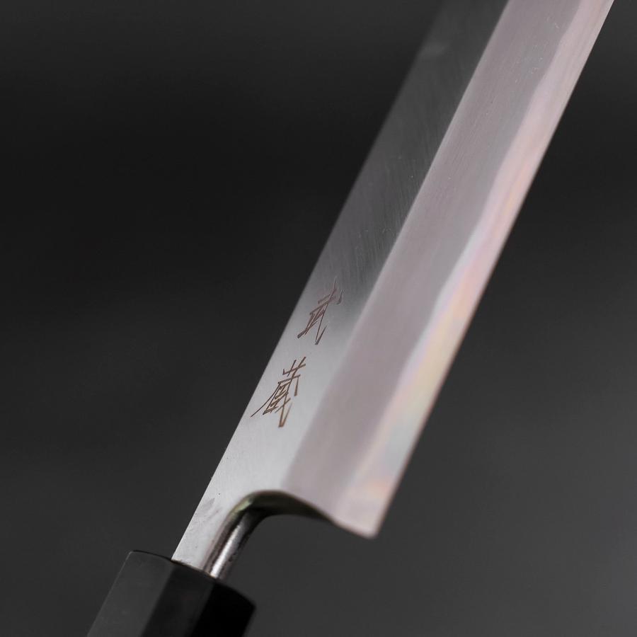 Unagisaki (Edo) Blue Steel #1 Hon-Kasumi Buffalo Teak Handle 195mm