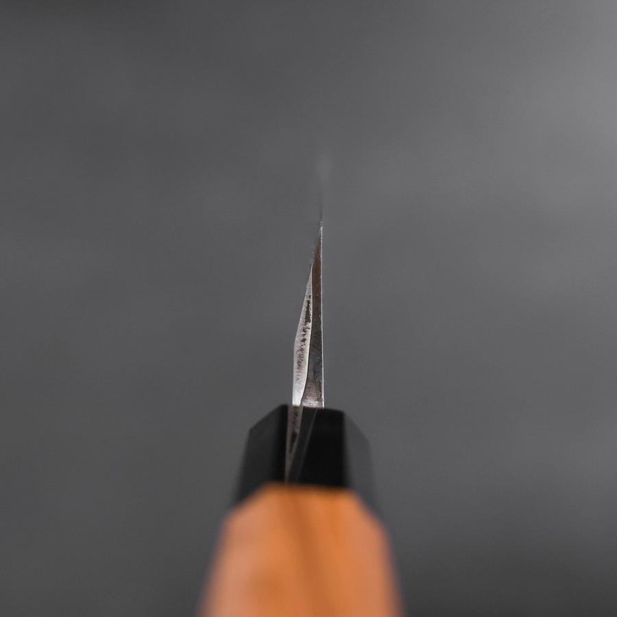 Unagisaki (Edo) Blue Steel #1 Hon-Kasumi Buffalo Teak Handle 195mm