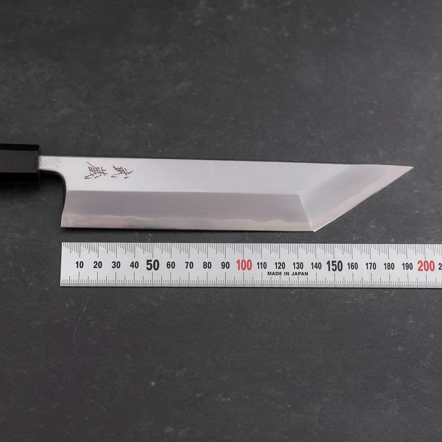 Unagisaki (Edo) Blue Steel #1 Hon-Kasumi Buffalo Teak Handle 195mm