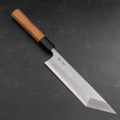 Unagisaki (Edo) Blue Steel #1 Hon-Kasumi Buffalo Teak Handle 195mm