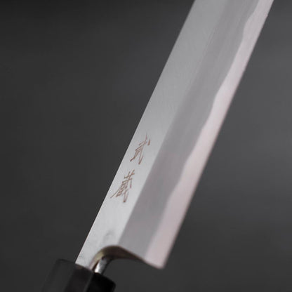 Unagisaki (Edo) Blue Steel #1 Hon-Kasumi Buffalo Teak Handle 210mm