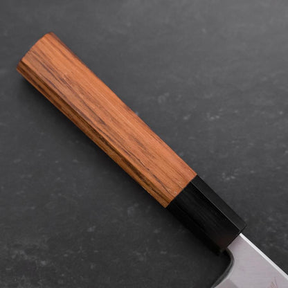 Unagisaki (Edo) Blue Steel #1 Hon-Kasumi Buffalo Teak Handle 210mm