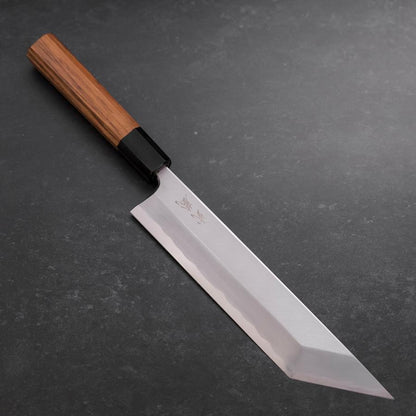 Unagisaki (Edo) Blue Steel #1 Hon-Kasumi Buffalo Teak Handle 210mm