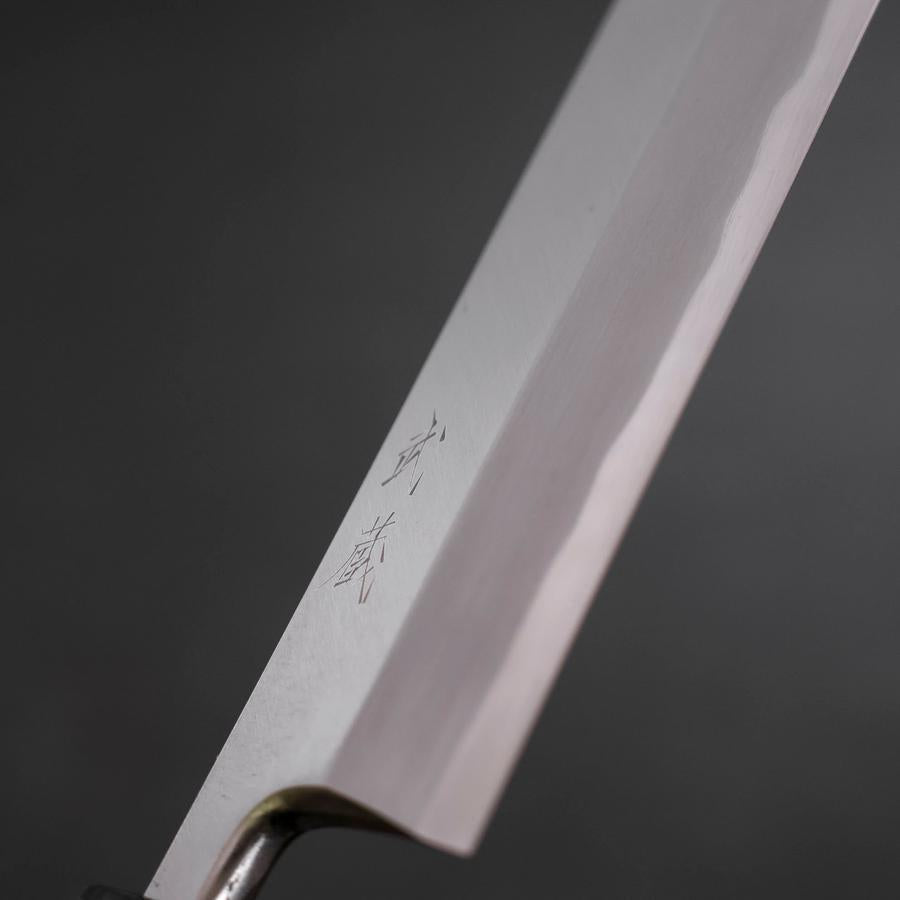 Unagisaki (Edo) White Steel #2 Hon-Kasumi Buffalo Teak Handle 210mm
