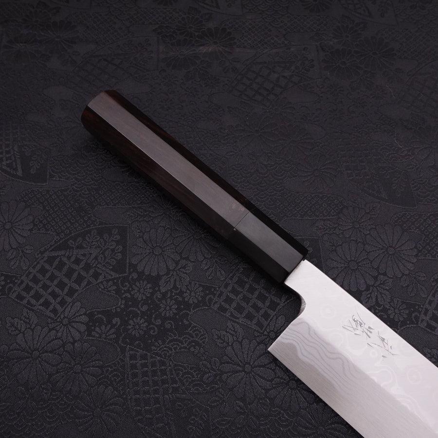 Usuba(Kanto) Blue Steel #2 Suminagashi Buffalo Ebony Handle 180mm