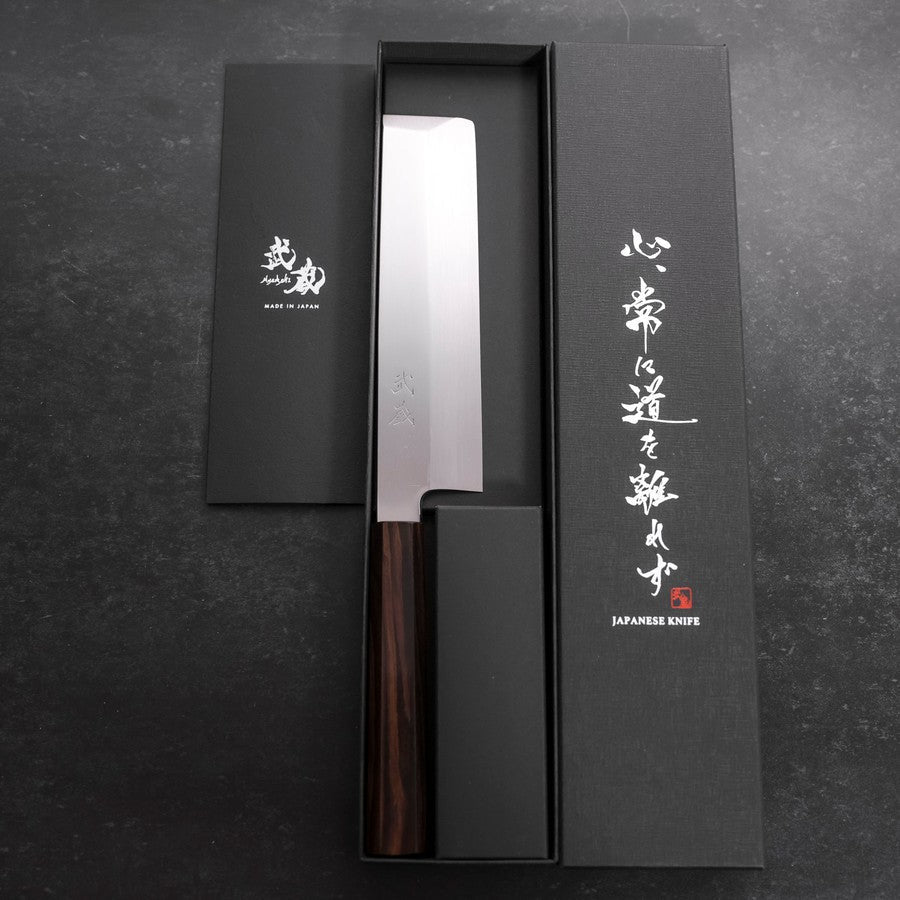 Usuba(Kanto) Honyaki Silver Steel #3 Mirror Ebony Handle 180mm