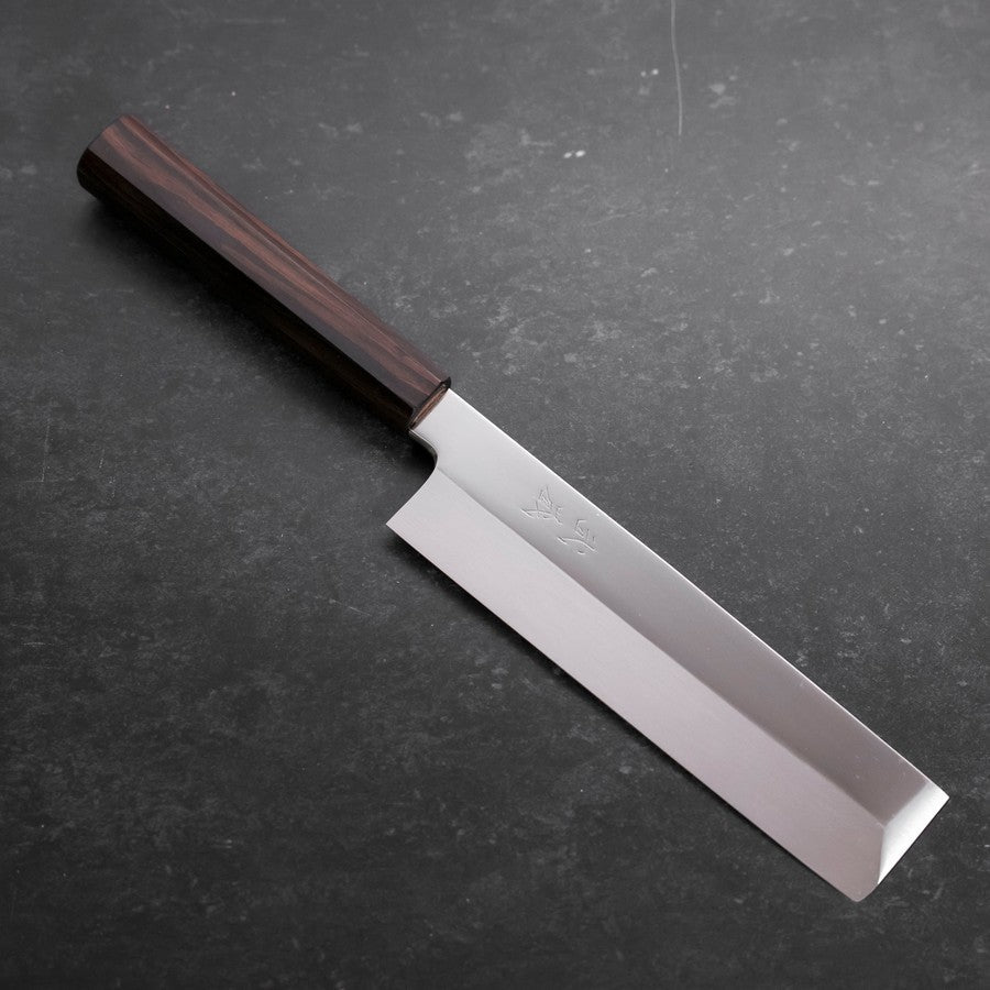 Usuba(Kanto) Honyaki Silver Steel #3 Mirror Ebony Handle 180mm