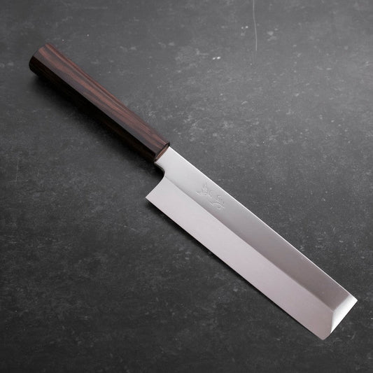 Usuba(Kanto) Honyaki Silver Steel #3 Mirror Ebony Handle 180mm