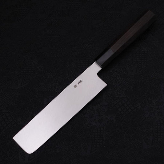 Usuba(Kanto) Honyaki Silver Steel #3 Mirror Finish Buffalo Ebony Handle 180mm
