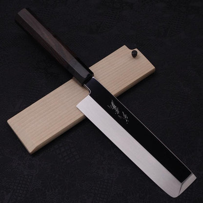 Usuba(Kanto) Honyaki Silver Steel #3 Mirror Finish Buffalo Ebony Handle 180mm