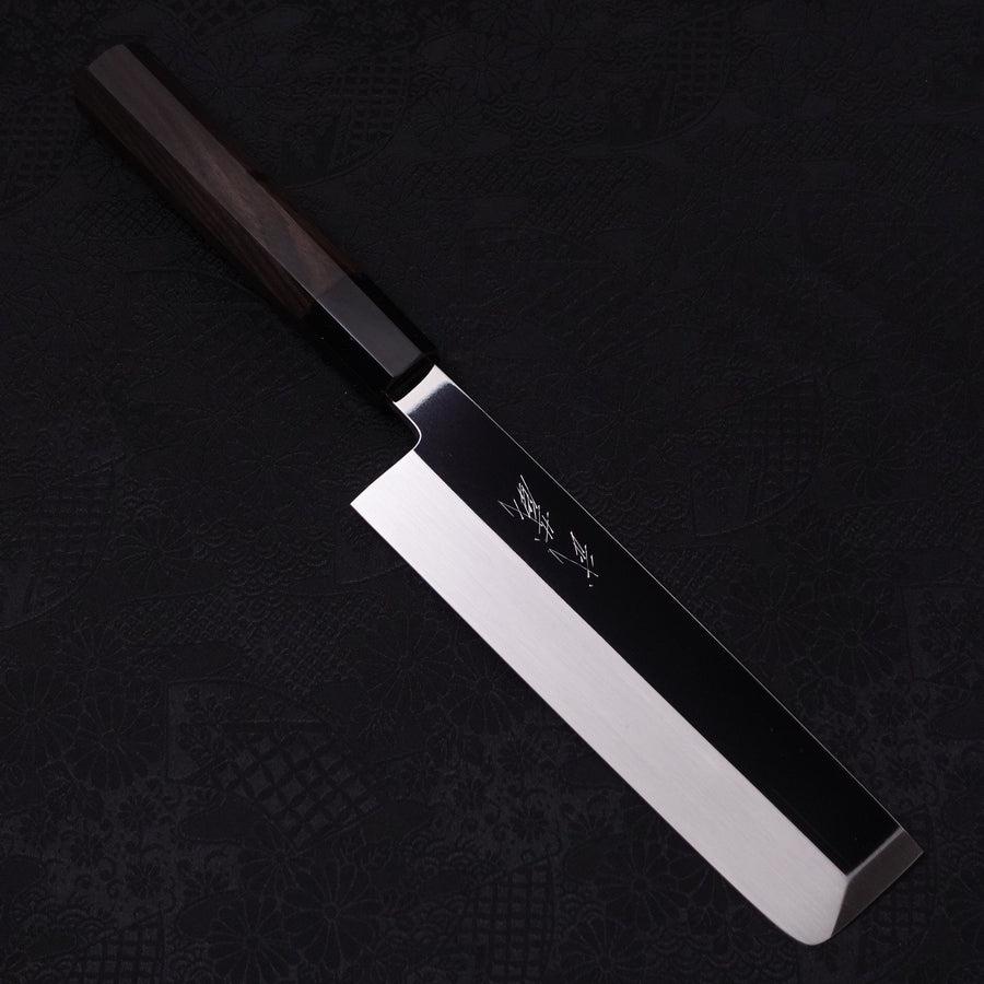 Usuba(Kanto) Honyaki Silver Steel #3 Mirror Finish Buffalo Ebony Handle 180mm