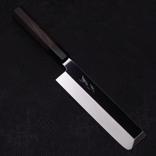 Usuba(Kanto) Honyaki Silver Steel #3 Mirror Finish Buffalo Ebony Handle 180mm