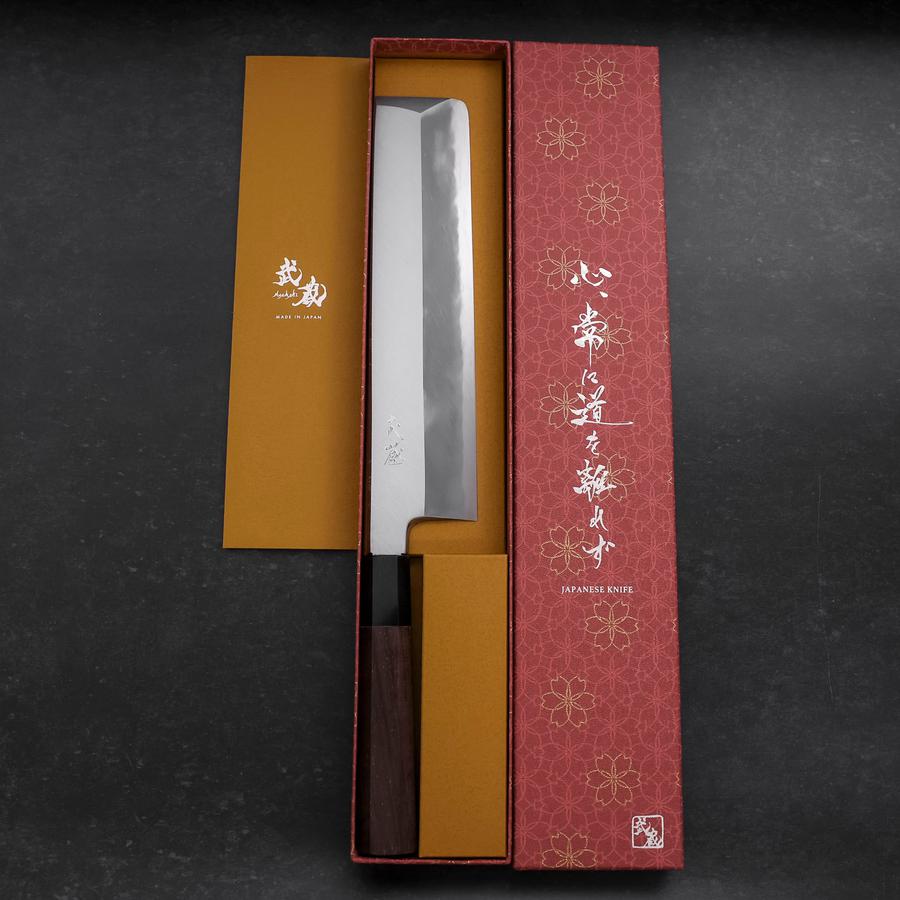 Usuba(Kanto) White Steel #2 Kasumi Buffalo Walnut Handle 240mm