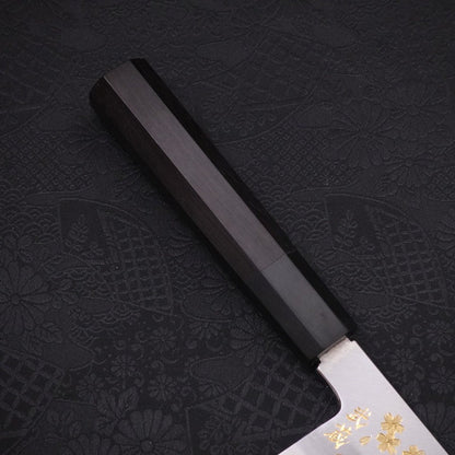 Usuba(Kanto) White Steel #2 Kasumi Chokin Phoenix-Sakura Buffalo Ebony Handle 180mm