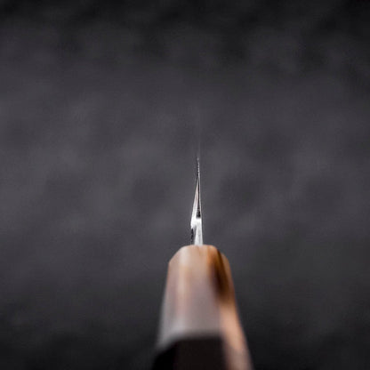 Yanagi Kiritsuke Blue Steel #1 Kasumi Buffalo Ebony Handle 270mm With Sheath