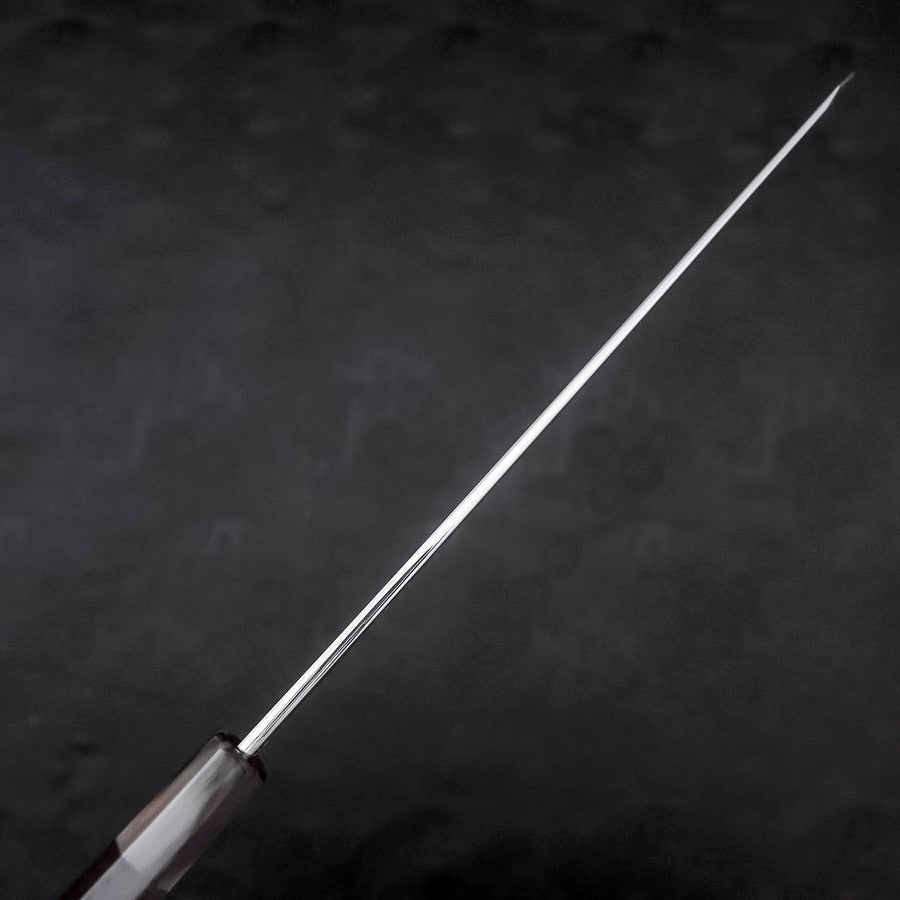 Yanagi Kiritsuke Blue Steel #1 Kasumi Buffalo Ebony Handle 270mm With Sheath