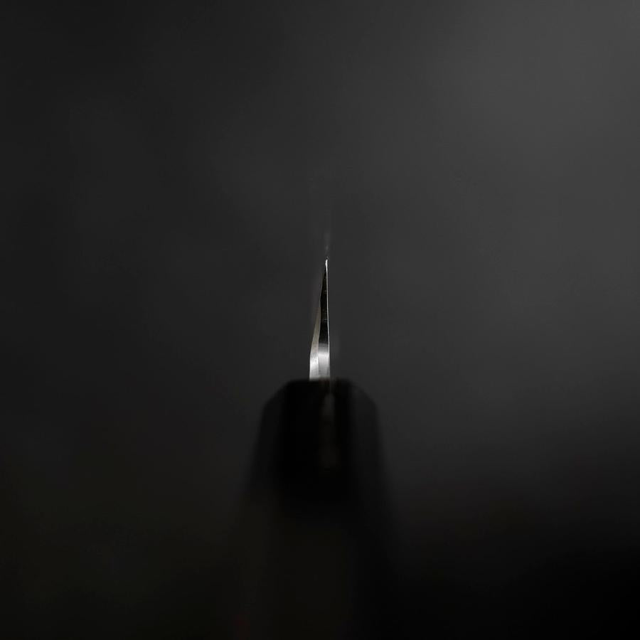 Yanagi Kiritsuke Blue Steel #1 Suminagashi Buffalo Ebony Handle With Sheath 270mm